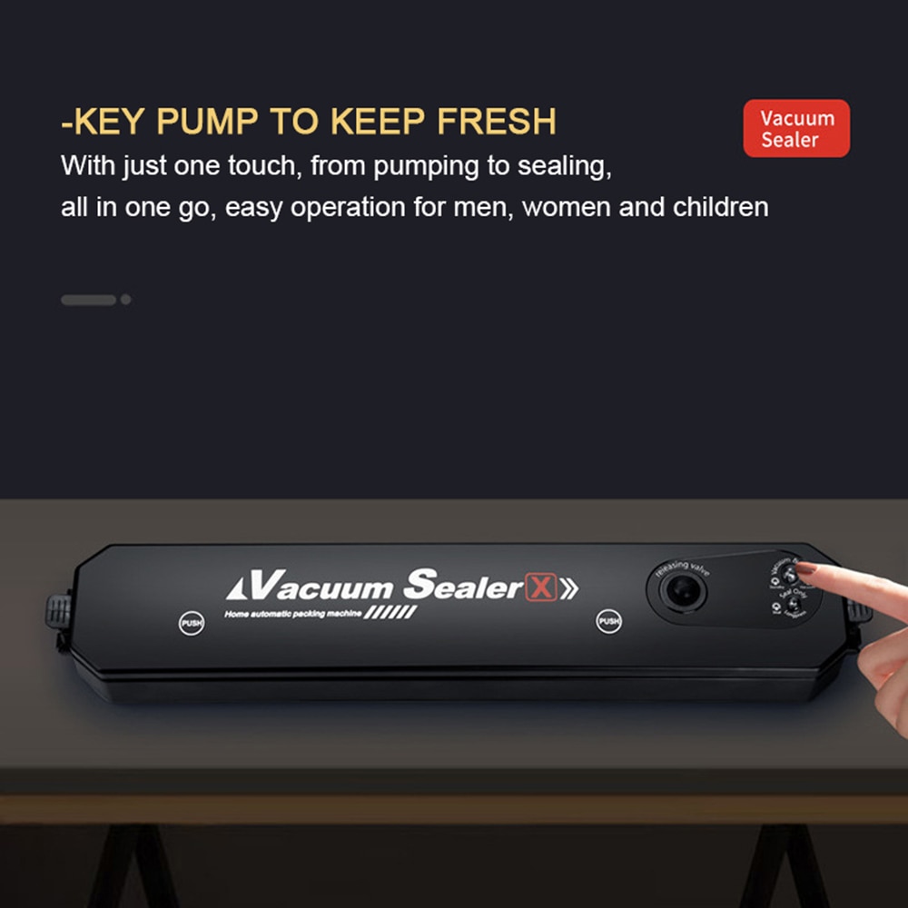 Kitchen Vacuum Food Sealer 220V/110V Automatic Commercial Household Food Vacuum Sealer Packaging Machine Include 10Pcs  Bags. 