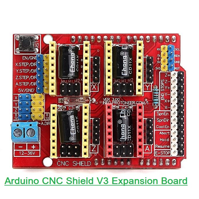 Arduino Compatible CNC Shield V3 For DC Motor Driver Engraving Machine 3D Printer A4988 Driver Expansion Board. 