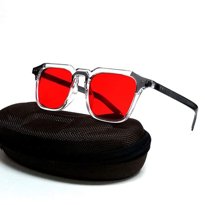 White Steel Frame Sunglasses For man