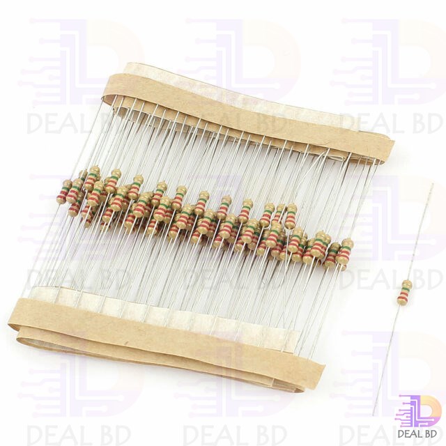 100Pcs 6.8K Resistor 6.8K Ohm Carbon Film Resistor 6.8K 1/4W Resistance 0.25 Watt 5% Tolerance Fixed Resistors. 