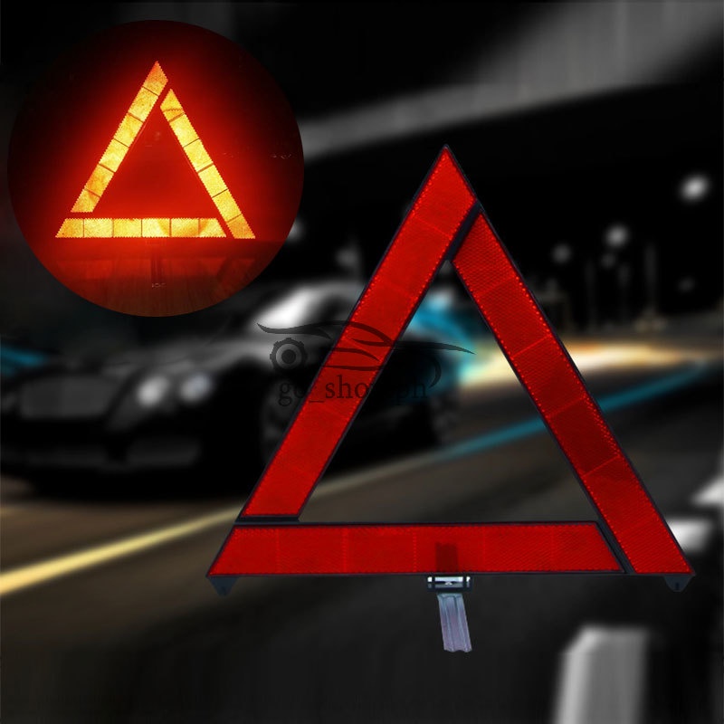 Car Early Warning Device Signage Reflective Triangle Car Safety Warning Emergency Road Signs Car Breakdown Warning Triangle Hazard Folded Stop Sign Reflector