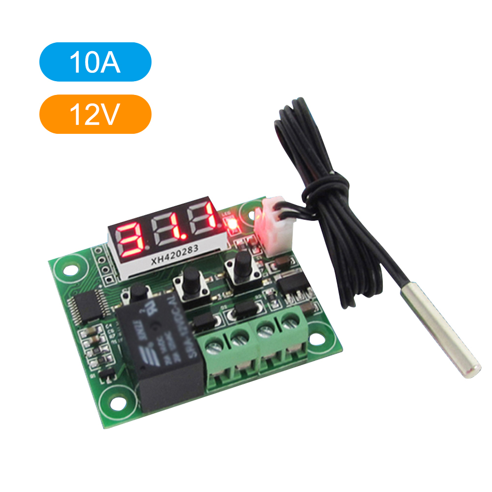 KOGEEK W1209 Digital Temperature Controller Board Micro Electronic High Accuracy NTC Sensor Temp Control Thermostat Panel with Waterproof Sensor Probe. 