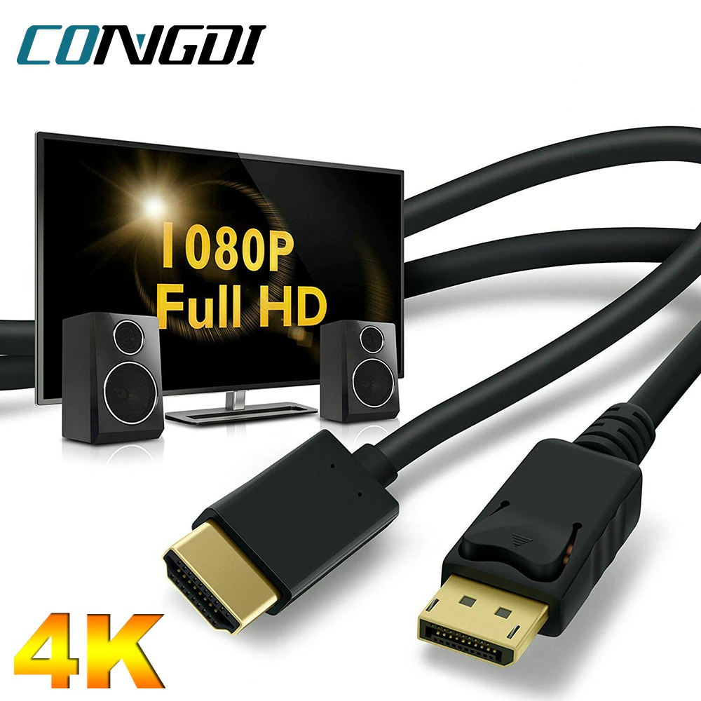 Long 1.8 Meters Display Port DP Male to HDMI Cable Adapter Converter Cable. 
