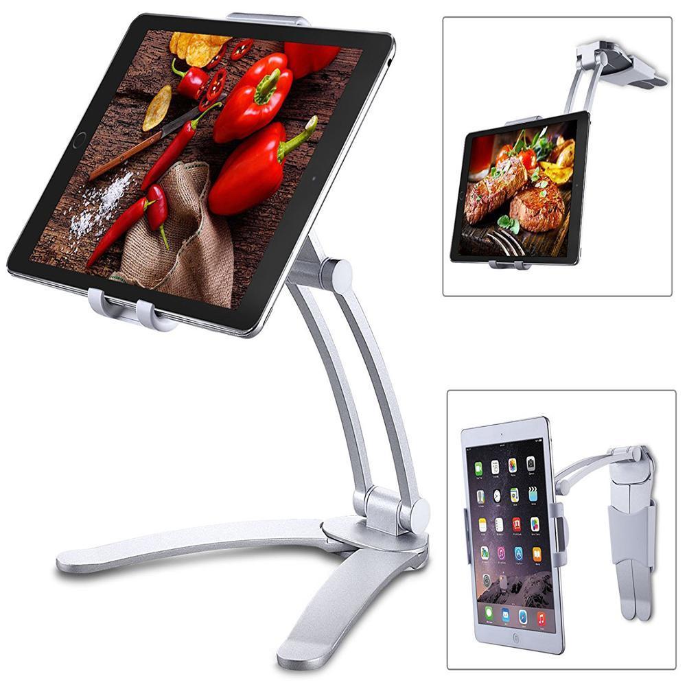 Redcolourful Kitchen Tablet iPad Stand Adjustable Holder Wall Mount for iPad Pro, Surface Pro, iPad Mini
