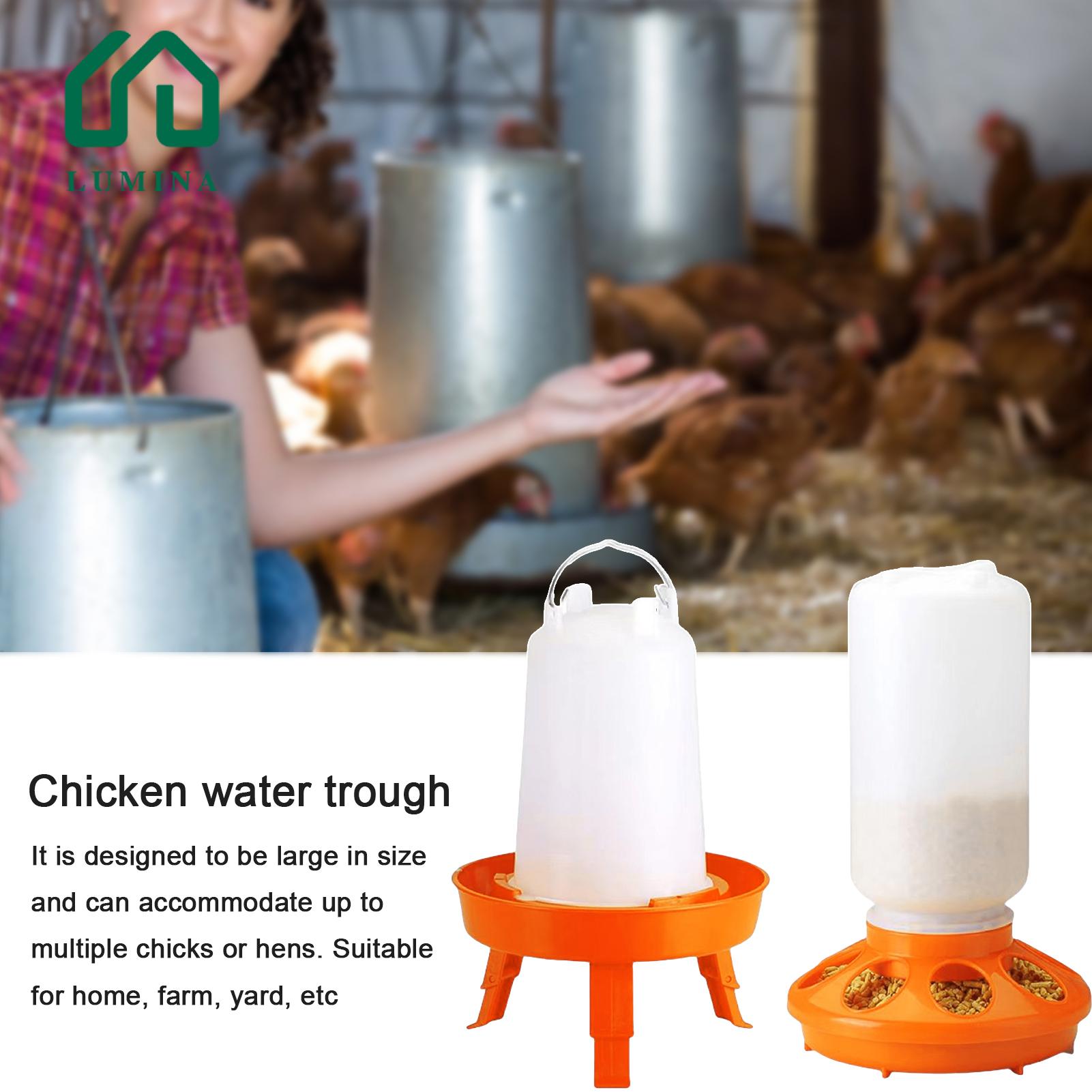 Lumina Foldable Chicken Feeder Legs Foldable Legs Chicken Feeder Waterer Large Capacity Poultry Farm Yard Poultry Feeder. 