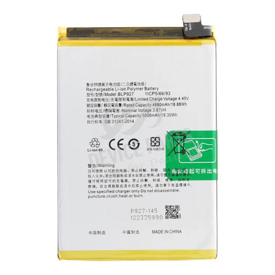 Mobile battery for OnePlus BLP927 Oppo OnePlus Nord CE 2 Lite 5G