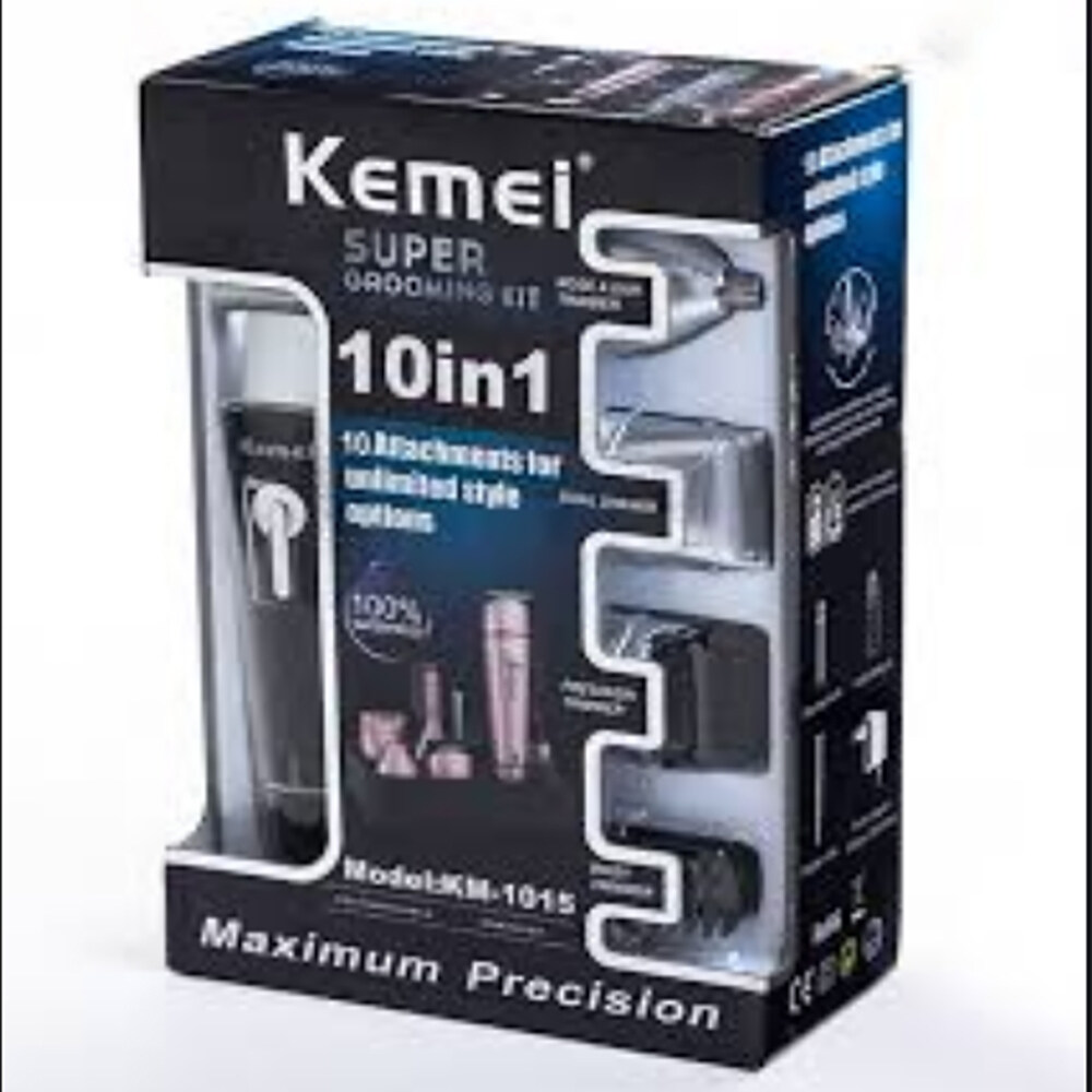 Kemei KM-1015 Professional 10 in 1 Super Grooming Kit Shaver Trimmer for Men-1.jpg