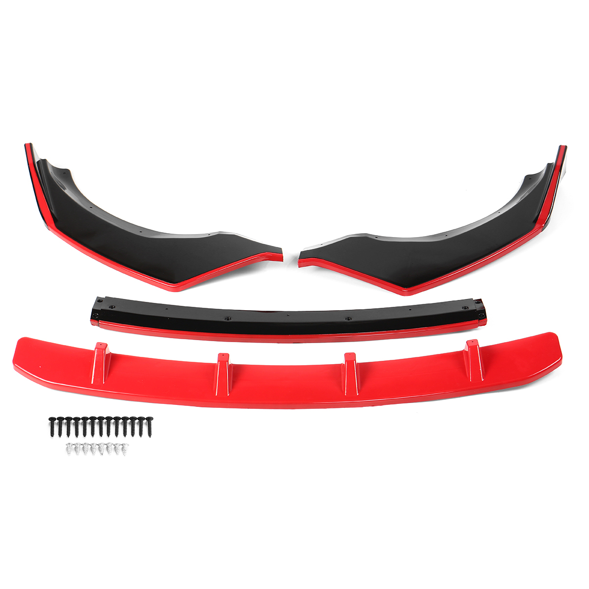 motor tool For BMW G01 X3 G02 X4 2018-2020 Black Red Front Bumper Lip Body Kit Splitter 4X. 