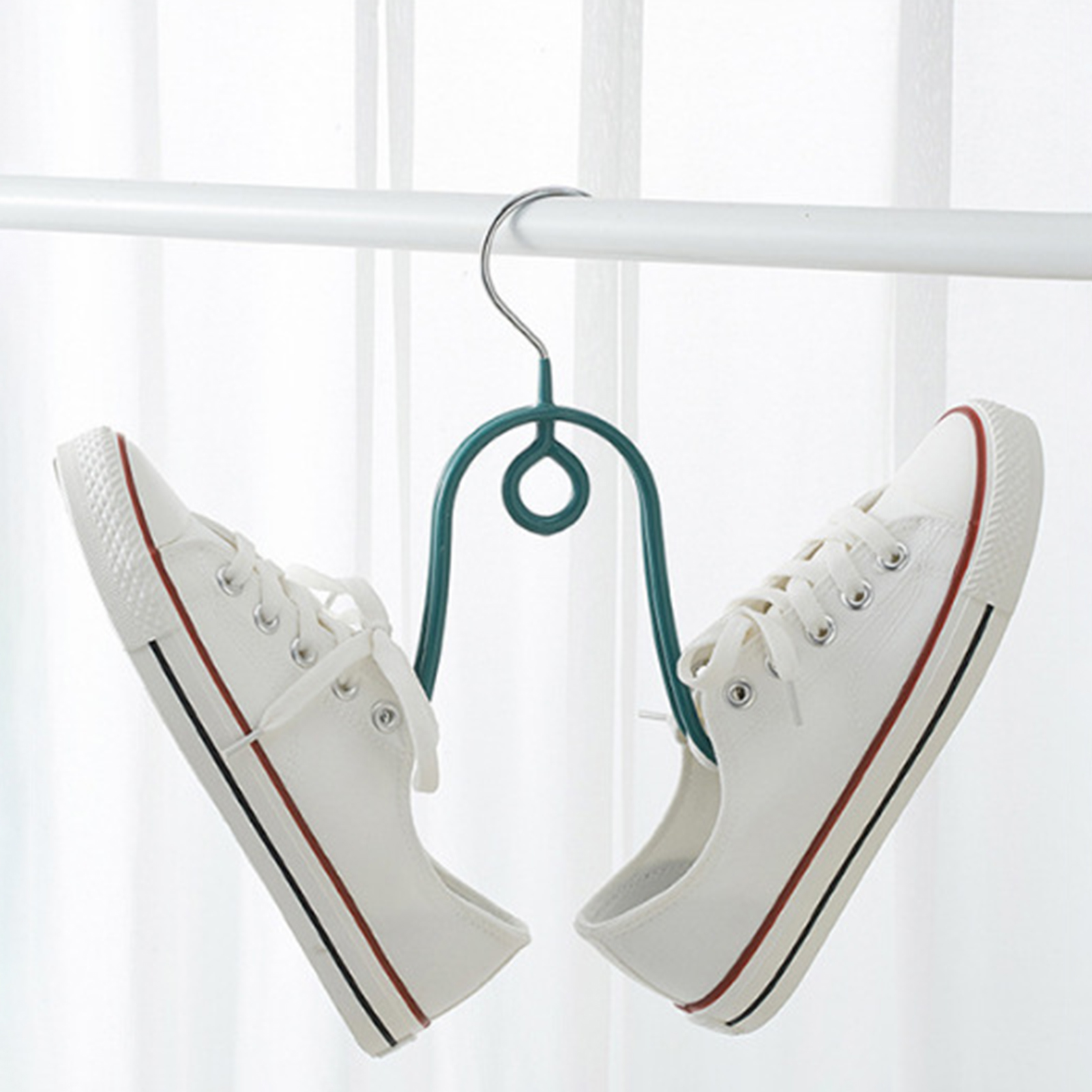 Shoe Hook Stackable Dual Hook U Shape Hanging Shelf Storage Tool Drying Shoes Anti-slip Household Shoes Drying Hanger for Hotel. 