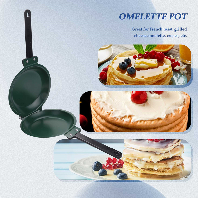 DIY Non-Stick Pan, Double-Sided Frying Pan Frying Pan Breakfast Pan, Gas and Induction Cooker Universal. 