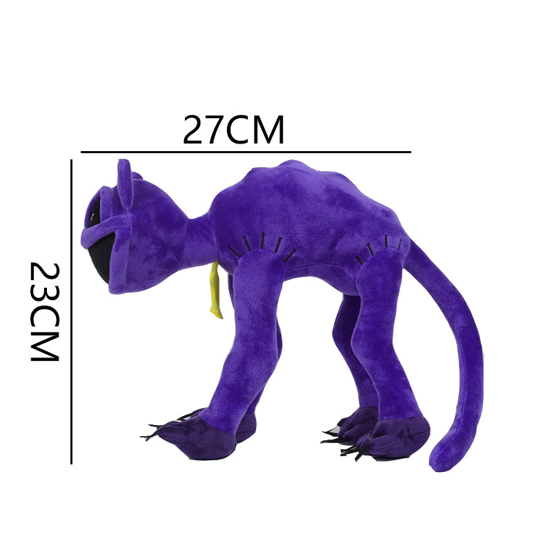 Market Hot Selling Smiling Critters Horror Purple Cat Doll Smiling Animal Big Mouth Purple