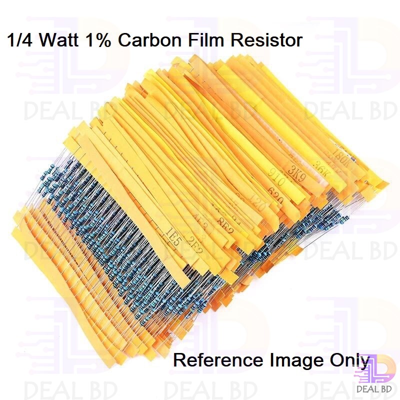 100Pcs Tolerance 1% 6.8K Ohm Resistor 6.8K Ohm Carbon Film Resistor 6.8K Ohm 1/4W Resistance 0.25 Watt Fixed Resistors Passive Components Parts. 