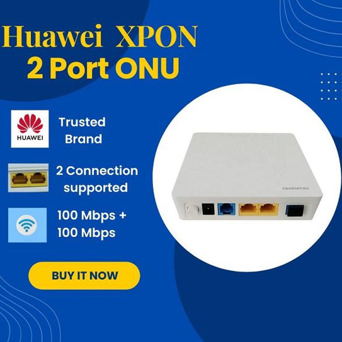 Huawei Dual Mode XPON  2 Port ONU /Dual Mode XPON ONU /Echolife ONU /ONU for Router / Network Switches / Network Gadgets / Huawei ONU