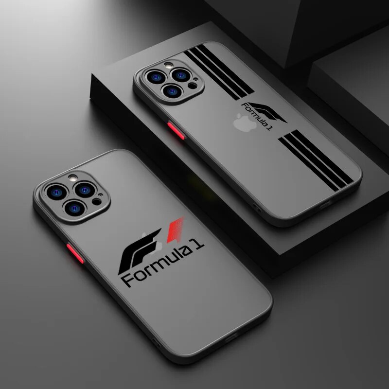 Formula 1 F1 For Apple iPhone 15 14 13 12 11 XS XR X 8 7 Pro Max Plus Pro Frosted Translucent Phone Case