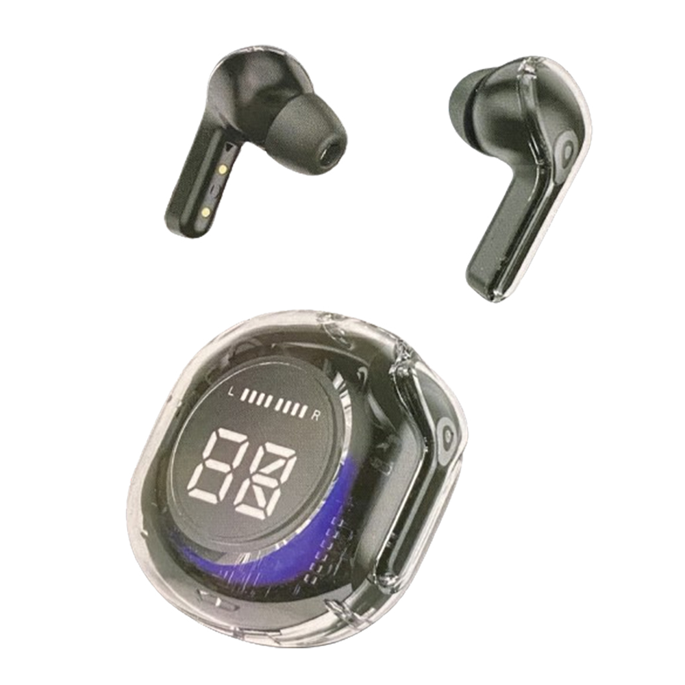 Ultrapods Pro True Wireless Earbuds with Display Transparent Design, Bluetooth 5.3 Water Proof. 