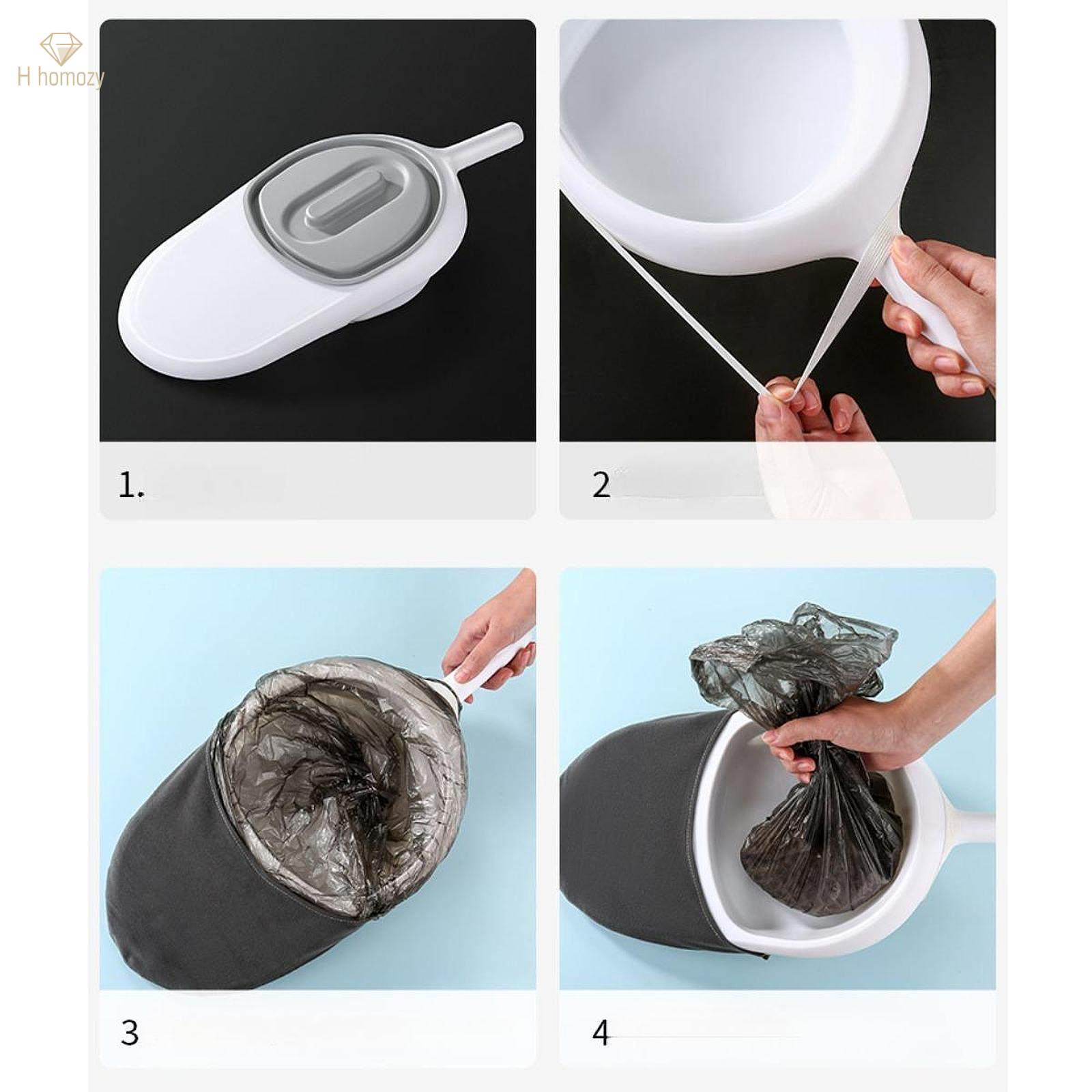 Portable Bed Pan with Guard with A Handle Load Bearing Bedridden Urinal for Home Elderly Men. 