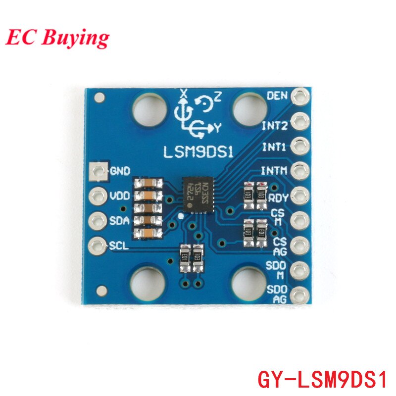 【happy one】LSM9DS1 Sensor nine-axis 9-axis Axis IMU Accelerometer Gyroscope Magnetometer GY-LSM9DS1 GY LSM9DS1 I2C For Arduino. 