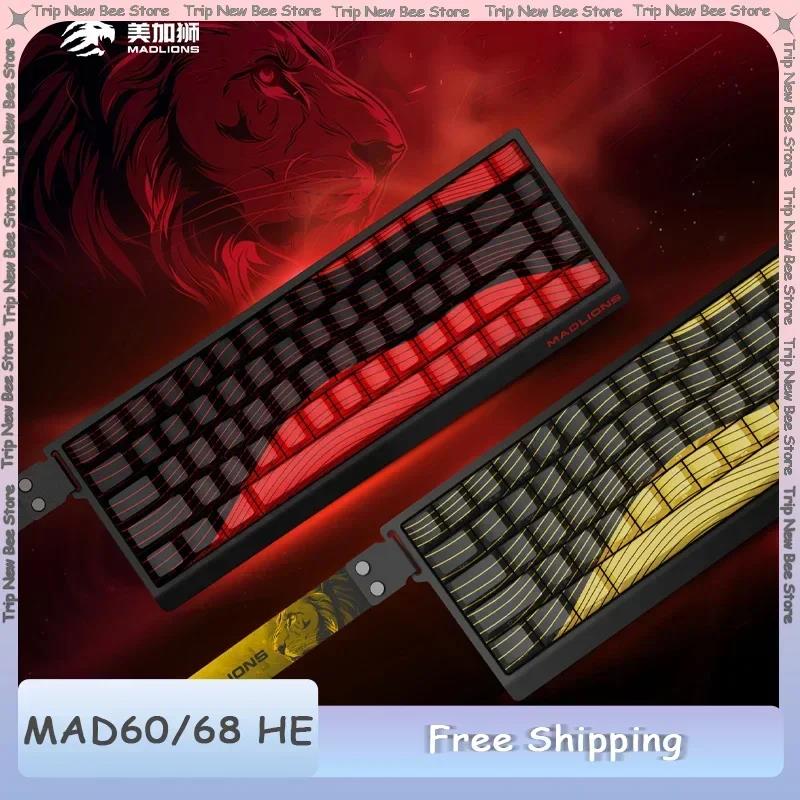 MADLIONS MAD 60/68HE Mechanical Keyboard Magnetic Switch Rapid Trigger 8K RGB Low Delay Hot Swap Game Keyboard PC Accessories