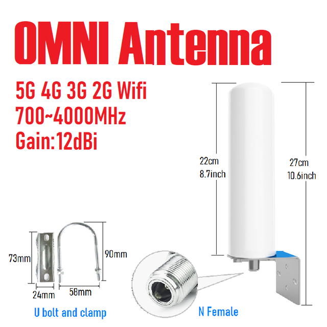 2g 3g 4g 5g Wifi Lte Cellular Feed Horn Log Omni Directional External ...