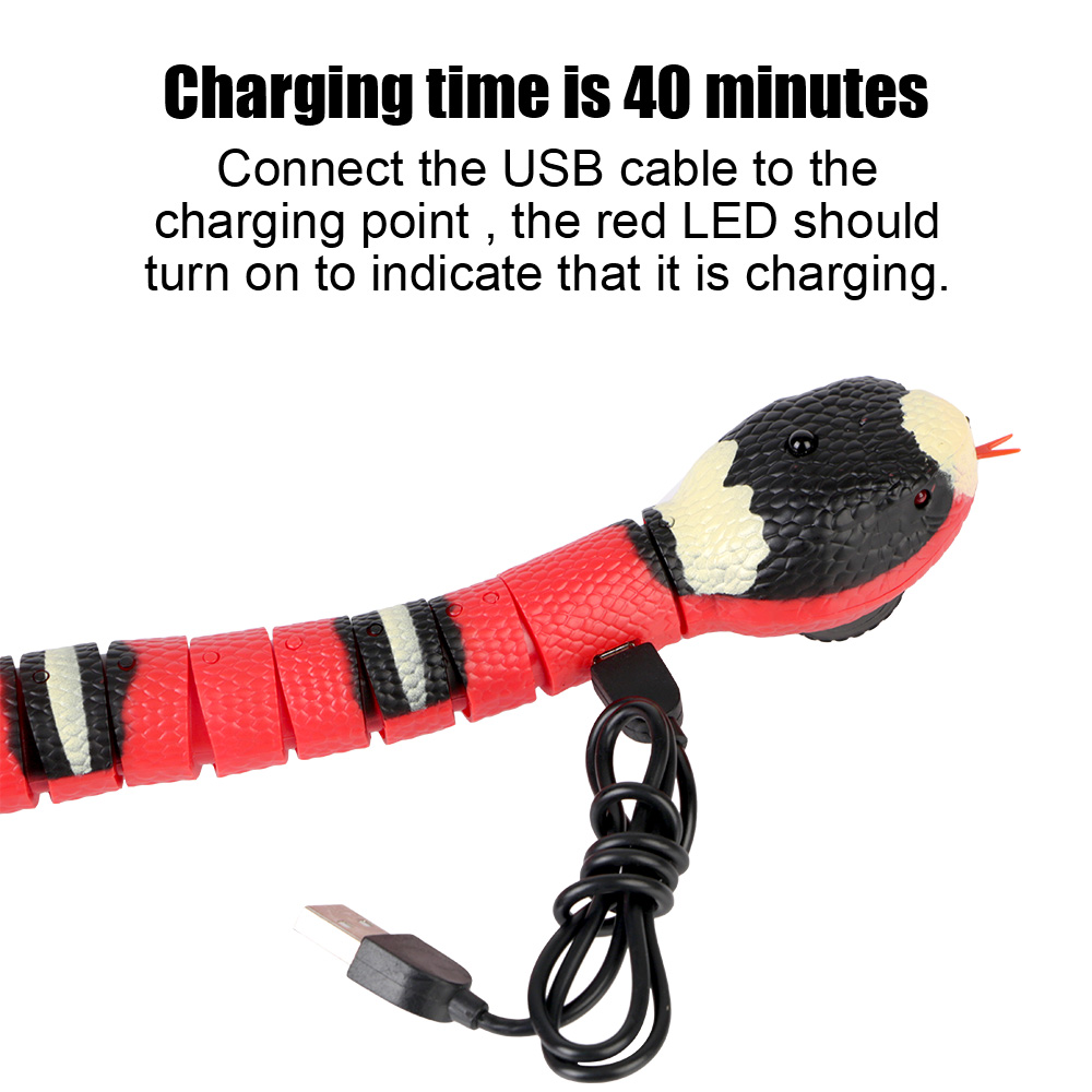 Smart Sensing Interactive Kitten Toy for Dogs Pet Cat Toys Teasering Play Automatic Electronic Snake USB Rechargeable. 