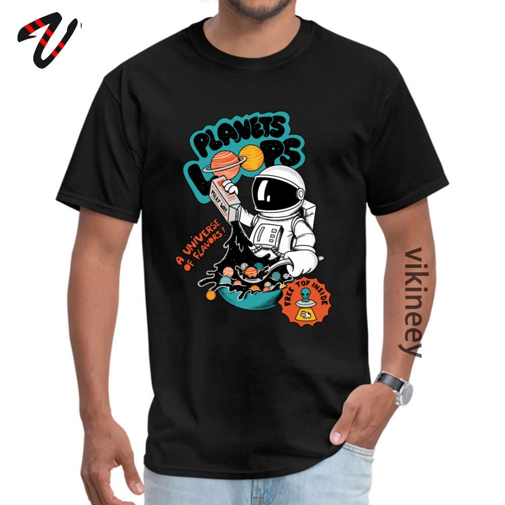 Planets cereal loops spaceman men's T-shirt Elon Musk Mars SpaceX Russia tshirt plus size fashion funny print tshirts custom
