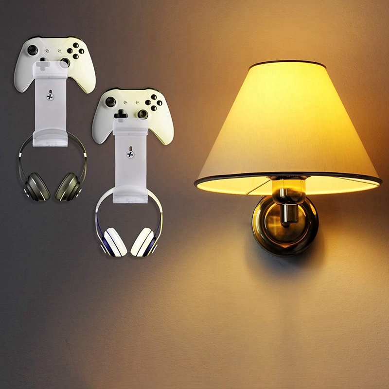 Universal Game Controller Holder Wall Mounted Headset Stand for PS4. 