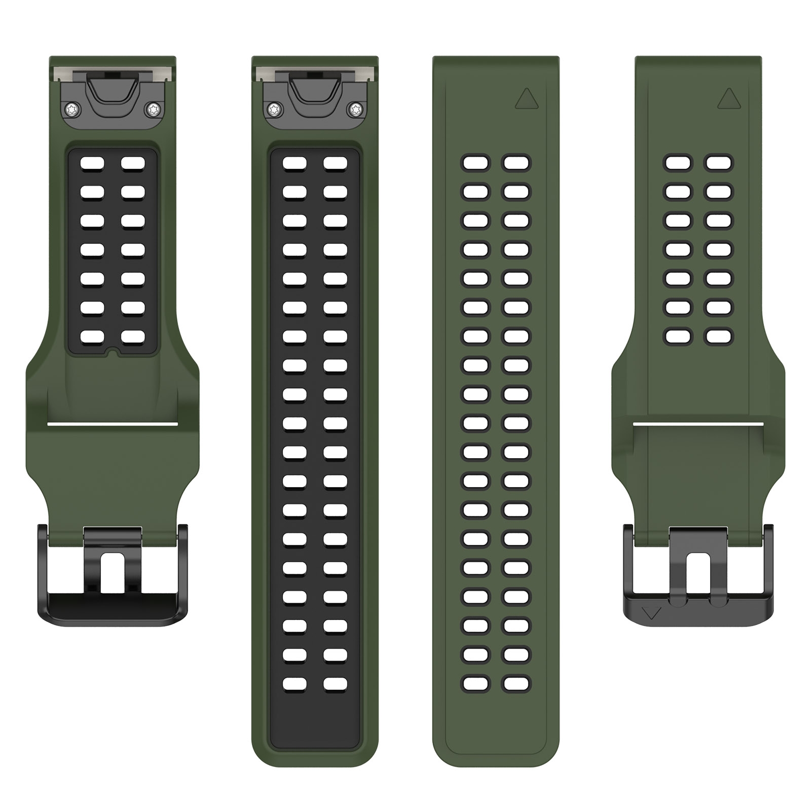 (Ready Stock)Watch Strap For Garmin Descent G1 / Coros Vertix 22mm Quick Release Double Row Silicone Watch Band. 