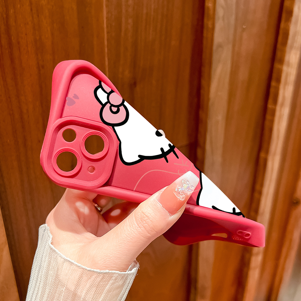 TA for Samsung A05S Back Cover Soft Square Hello Kitty Pattern Cases Silicone Camera Protection Phone Case. 