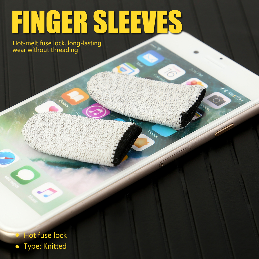 Gloves suitable for 1 pair of finger sleeves, transparent gaming fingertip sleeves, air thumb luminous anti-slip touch screen fingers, PUBG mobile game. 