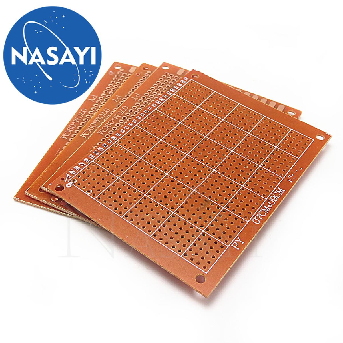 10PCS Universal experimental board 7*9 7x9CM single-sided bakelite PCB circuit board yellow-brown ordinary board