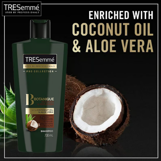 Tresemme Shampoo 700ml Botanique Nourish & Replenish With Coconut Oil & Aloe Vera Shampoo. 