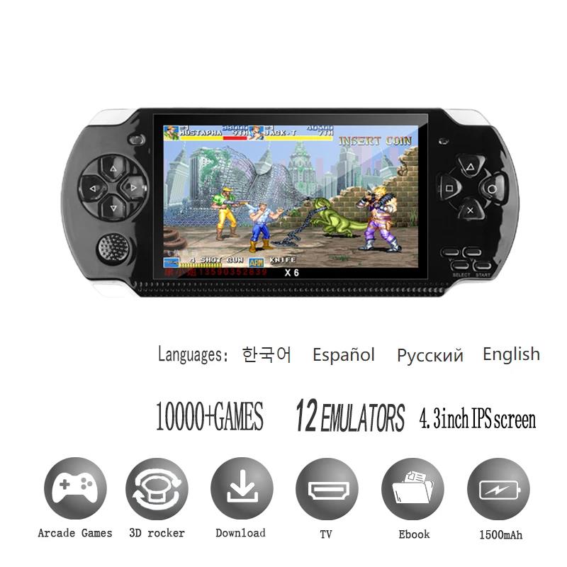 PSP 3000 X6 Consola 12 Types Of s 10000 Arcade Games Retro Retro Arcade Console 4.3 Inch Ips Screen Video Game toy gift