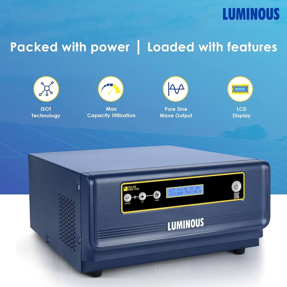 LUMINOUS SOLAR HYBRID IPS UPS NXG 1450 FOR SINGLE BATTERY