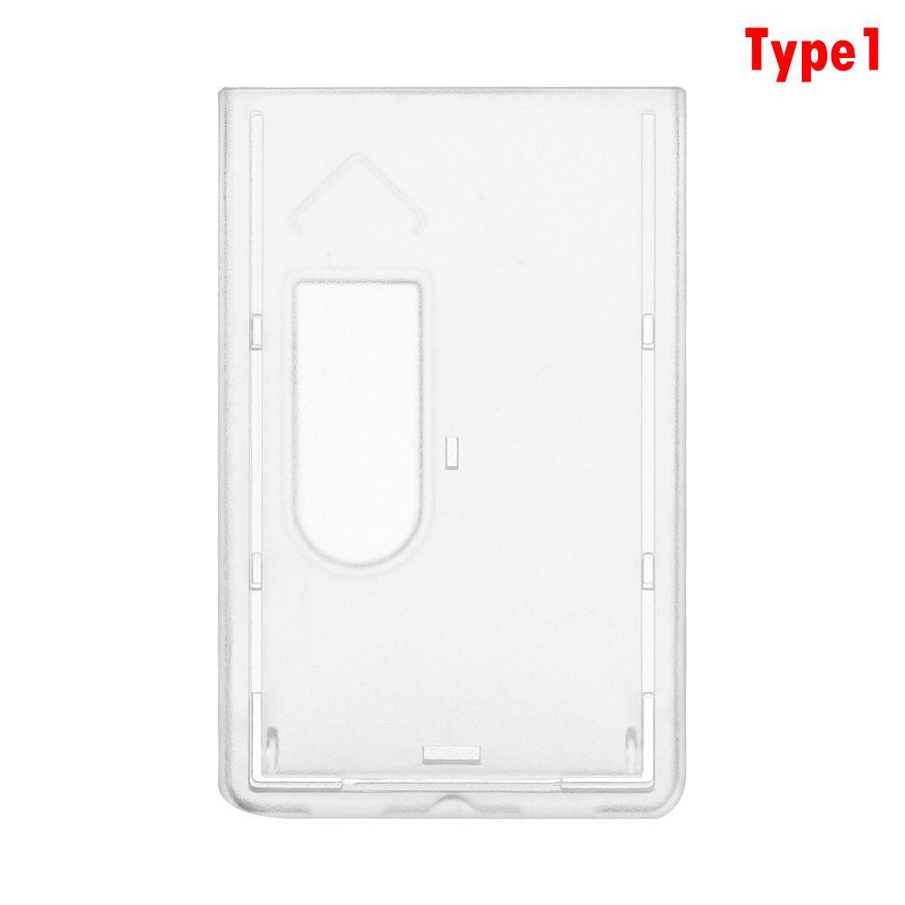 1pc Hard Plastic Unisex Multi-use Badge Protector Cover Office School Card Sleeve Work Card Holders ID Card Pouch Name Card
