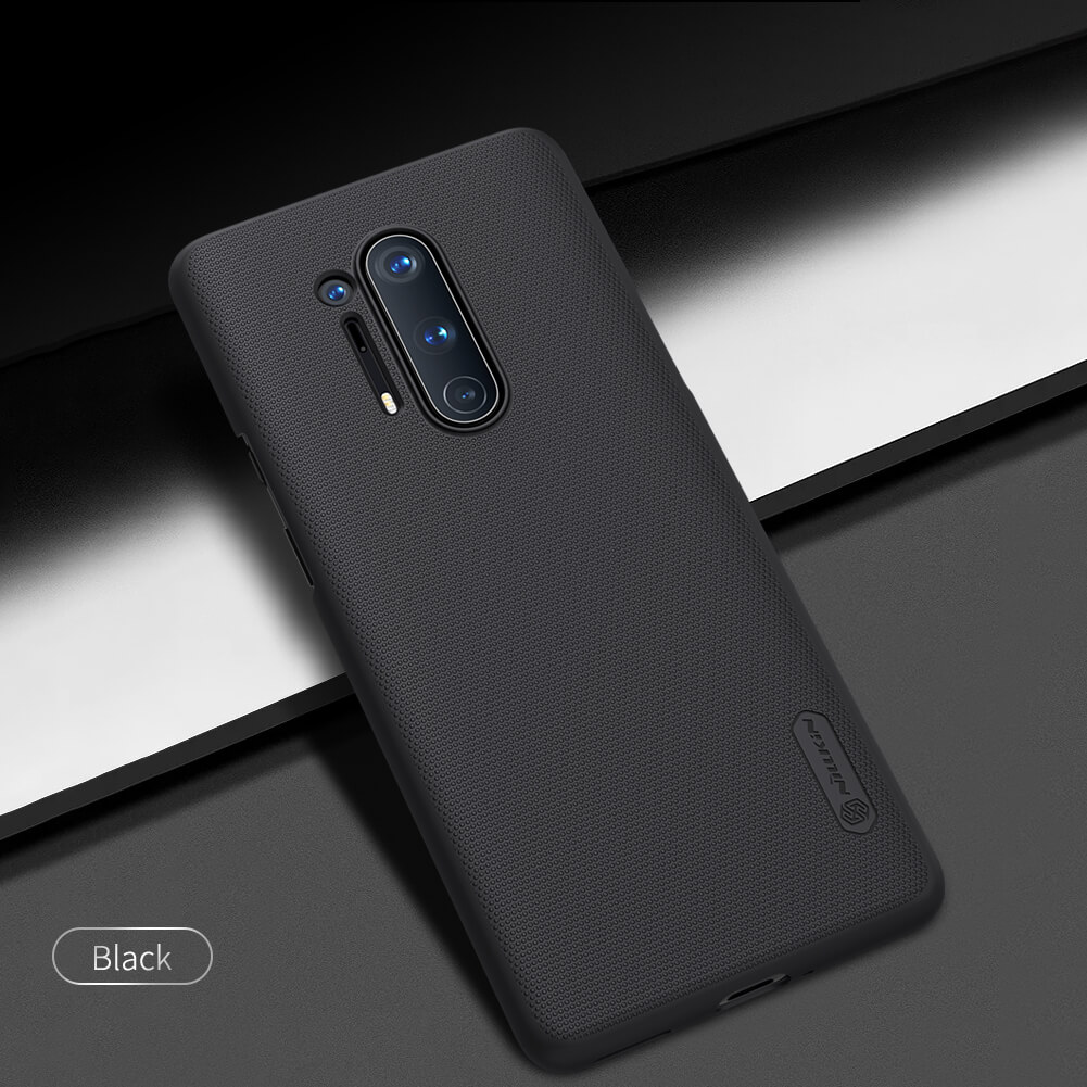 Nillkin ( 1 + 8 pro) oneplus 8 pro এর জন্য সুপার ফ্রস্টেড শিল্ড হার্ড কেস কভার-কালো (Back Case Cover For Smartphone). 