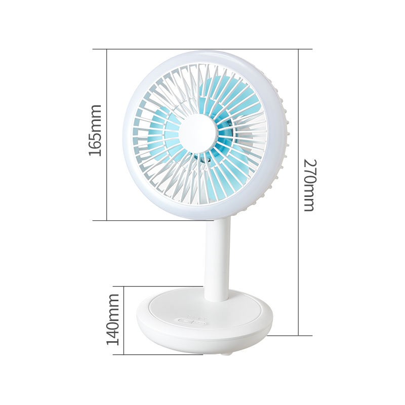 DURATION POWER DP-7632 Rechargeable 4000mAh Battery Up-Down Adjustable Three Speed Modes Fan With LED Lamp. 