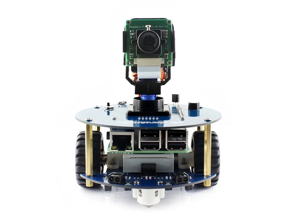 AlphaBot2 robot building kit for Pi includes Raspberry Pi 3 Model B RPi Camera Micro SD Card IR remote control video monitoring