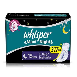 Whisper Ultra Night Sanitary Pads for Women, XXL+ 6 Napkins : :  Health & Personal Care