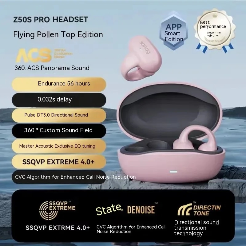 Sanag Z50s Pro Max Z50s Ai Max Earphone Over Ear Wireless Bluetooth Headphone Low Delay Intelligent Noise Reduction Headset Gift. 