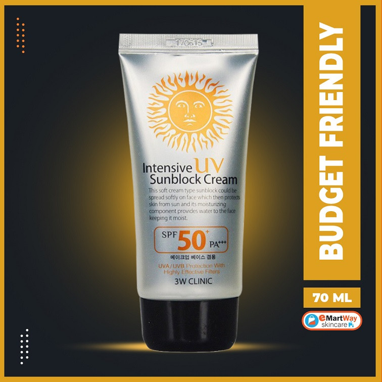 3W Clinic Intensive UV Sunblock Cream-SPF50+ PA+++70ml | Daraz.com.bd