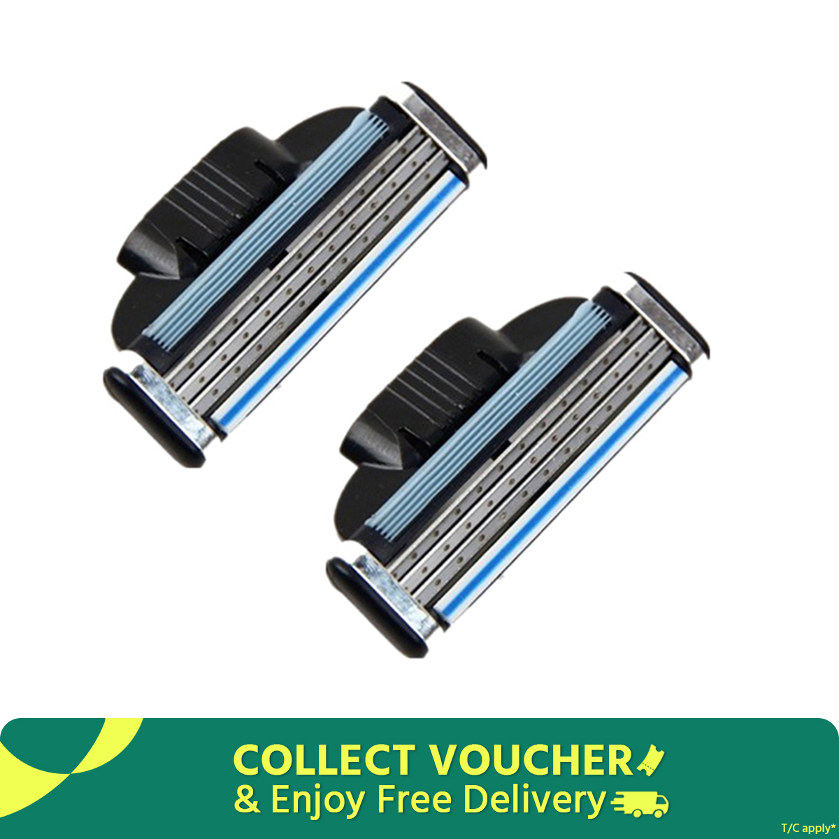 4PCS Mens Razor Blades For Gillette Fusion 3-Layer Refills Shaver Replacement