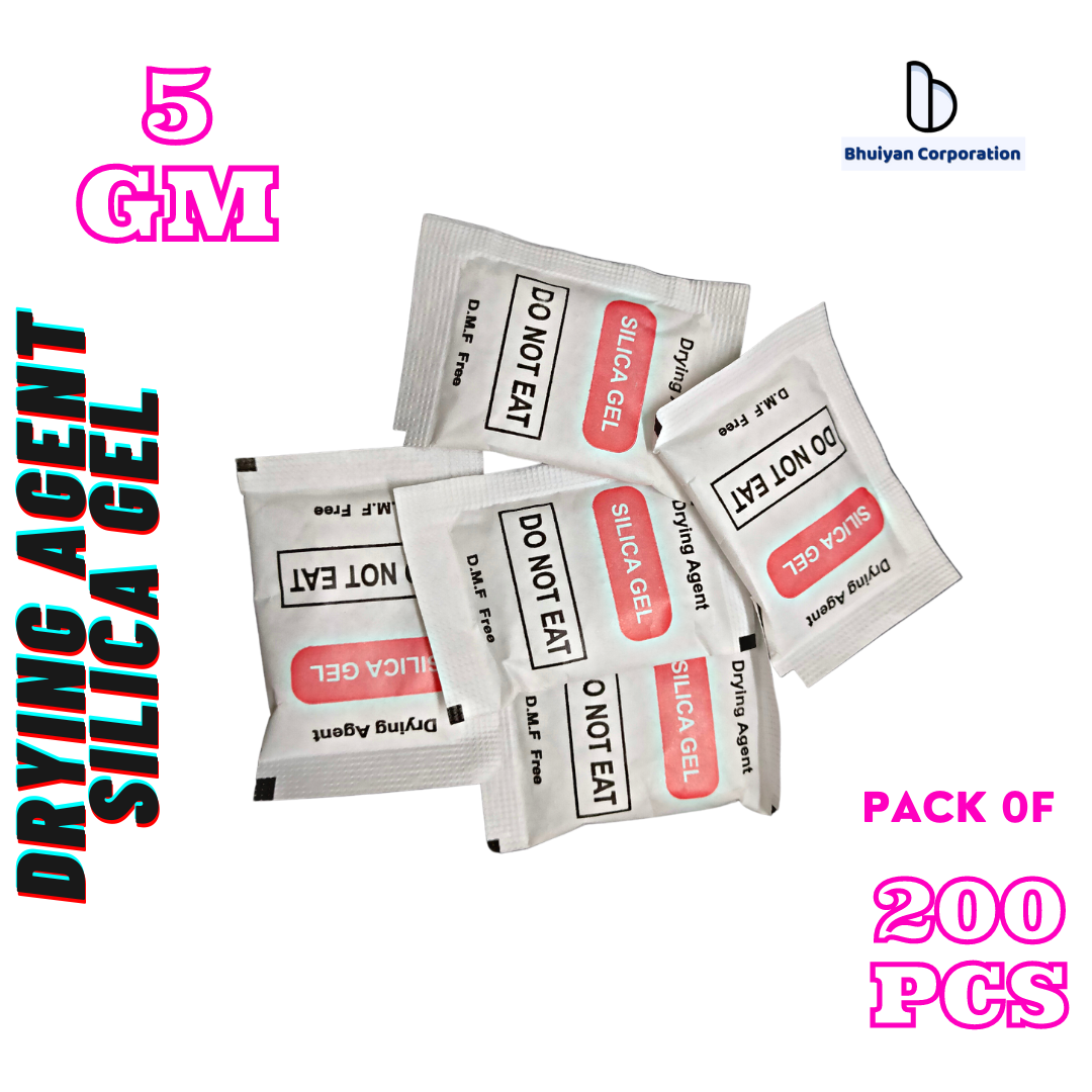 Drying Agent Silica Gel 5 Gram 200pcs. White Silica Gel Double Color Eye Mark Packet Design. High Quality Composite Paper's Packet. Top Quality Drying Agent White Silica Gel.. 