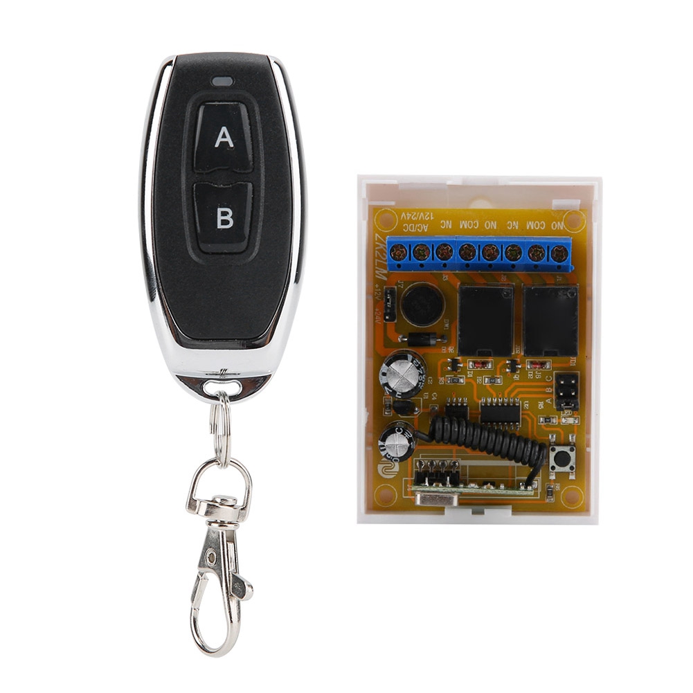 433 mhz Wireless two-button remote control switch wireless Relay relay module 2 Rf button Transmitter Lm 12 v 24. 