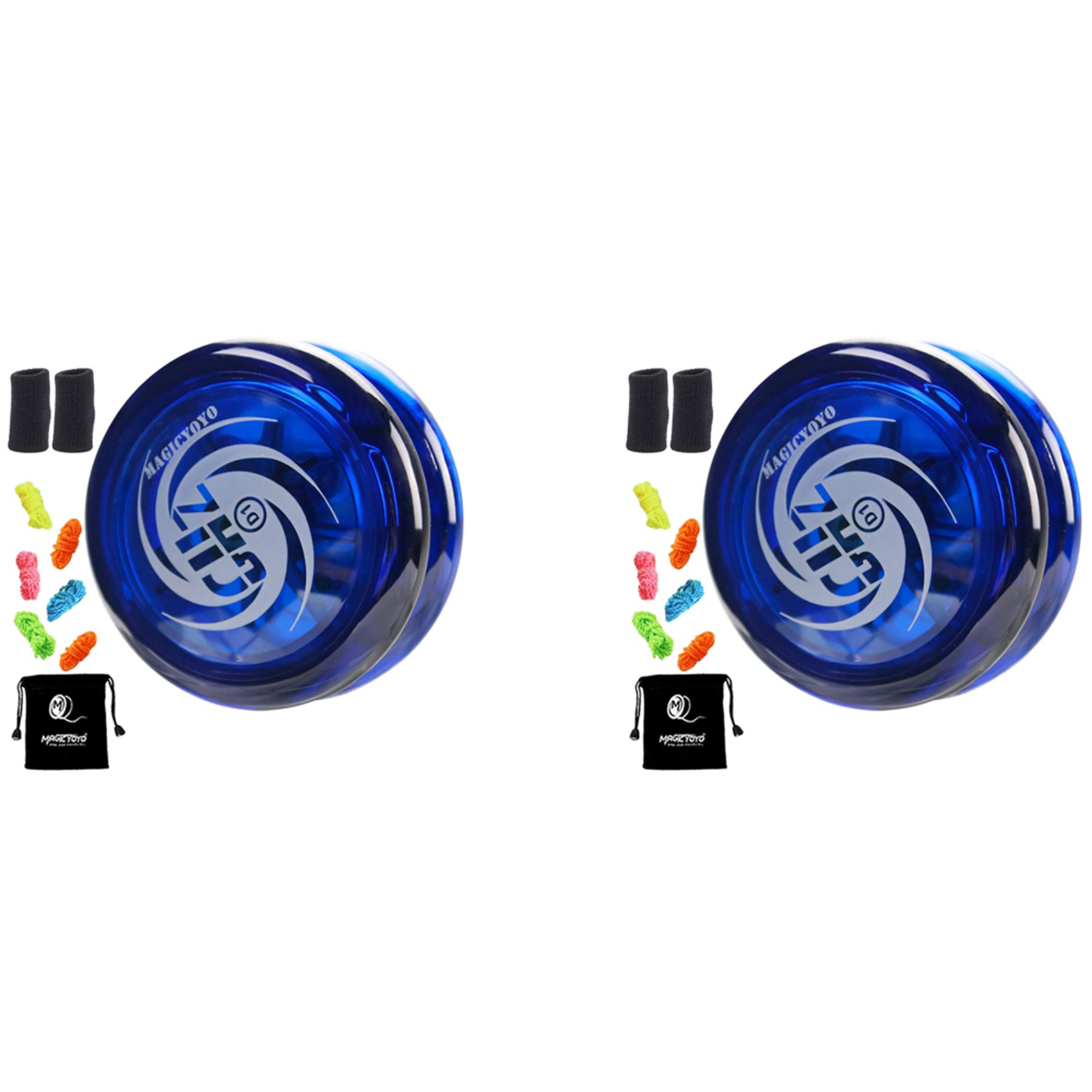 MAGICYOYO 2X Responsive Yoyo D1 GHZ,Professional Looping Yoyos for Kids Bener with Yoyo Strings+Finger Cot+Yoyo Bag,Blue. 
