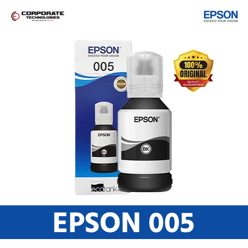 Epson Original 005 120 ml Black Ink Bottle,Compatible with M1100, M1120, M1140, M2140, M3170 Ink Printers. 