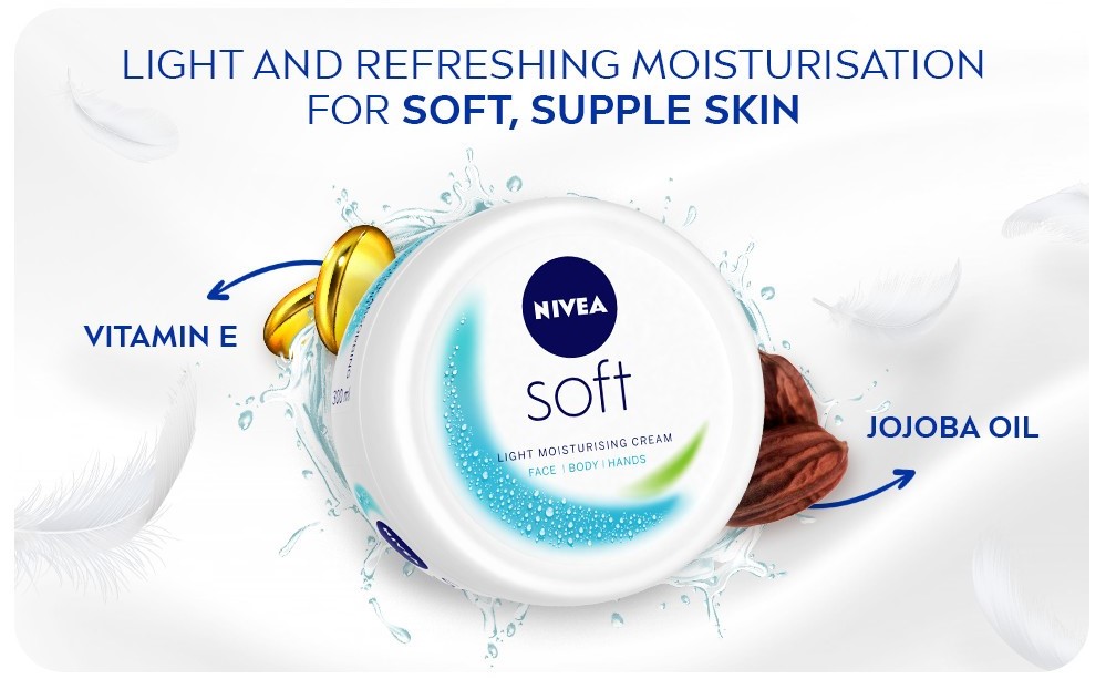International Germany Product Body MOISTURIZER Nivea Soft Cream used for male/female - 100 ml. 