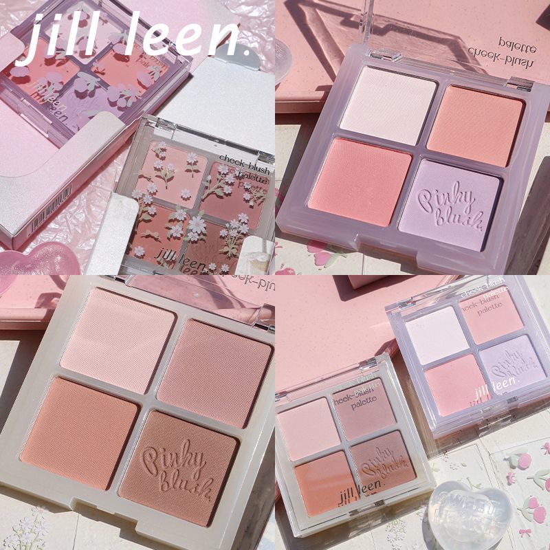 JILL NFour Colors Colorful Blush Natural Three-Dimensional Complexion Improvement Not Easy to Smudge Peach Makeup Chin Purple Cheap. 
