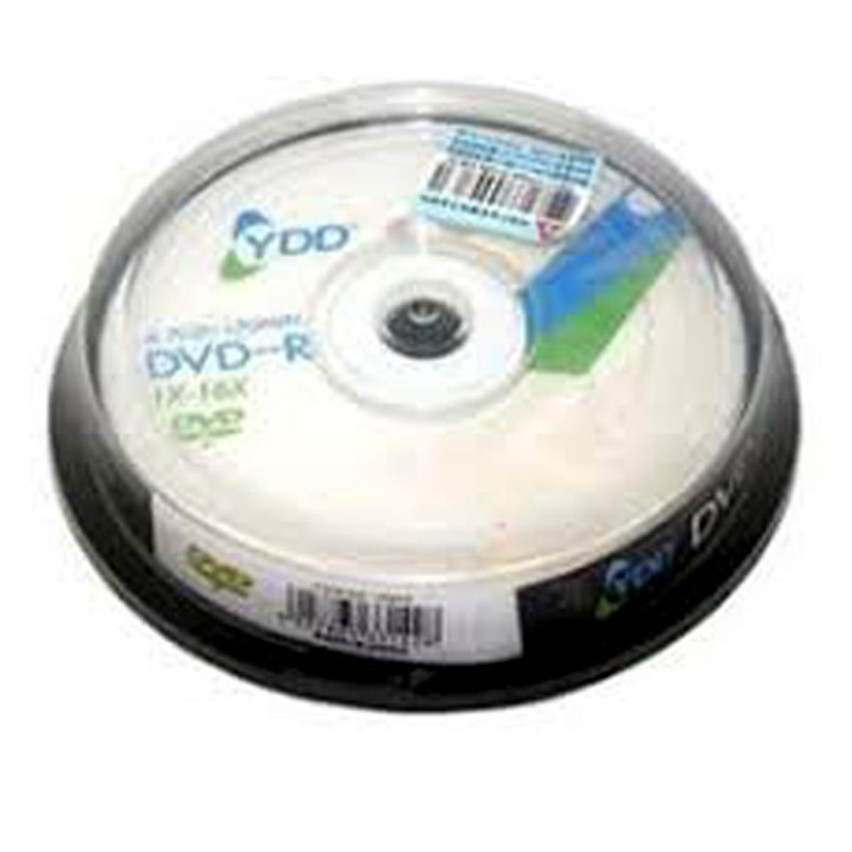 YDD DVD-R 4.7GB/1X-16X/120Min Blank Disc 10 pieces Pack