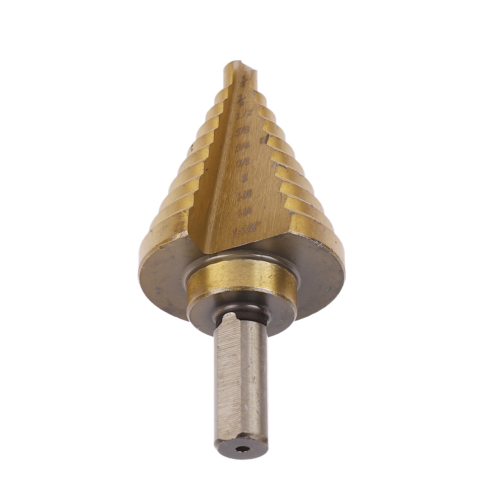 Step Drill Cone Drill Bits, High Speed Steel 10 Steps 1/4 to 1-3/8 inch. 