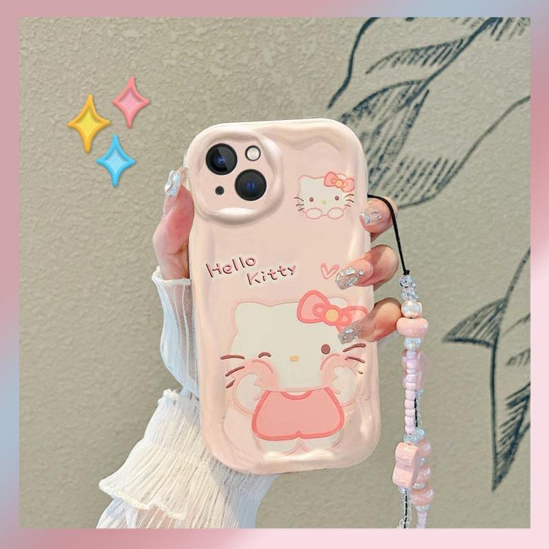 Sanrio Hello Kitty Chain Case For Realme C65 C51 C53 C61 C63 C55 C35 C33 C30 C21Y C25Y C20 C11 C15 12 9 Plus 10 8 7 6 Pro 5 7i. 